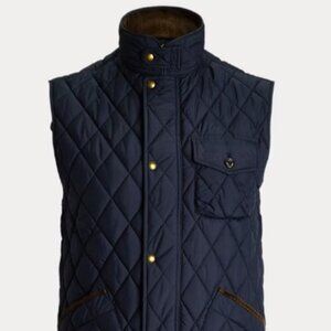 NWT Polo by Ralph Lauren Navy The Beaton Quilted Vest (XLT)